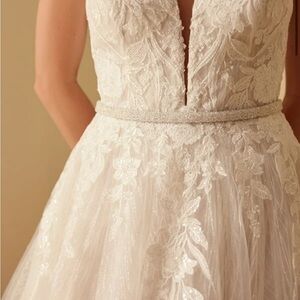 Vow’D clear bead sash- bridal wedding belt